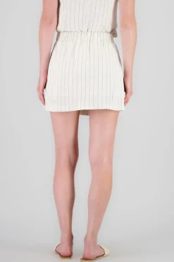 Shasa Linen Striped Mini Skirt