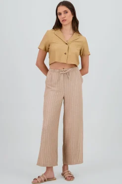 Shasa Linen Striped Pants