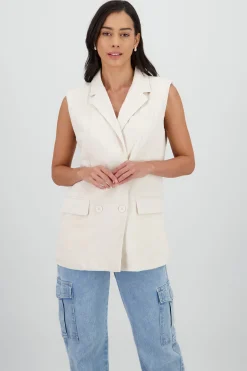Shasa Long Linen Vest