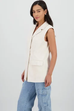 Shasa Long Linen Vest