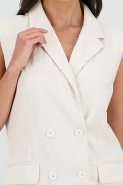 Shasa Long Linen Vest