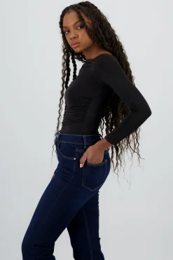 Shasa Long Sleeve Asymmetrical Bodysuit