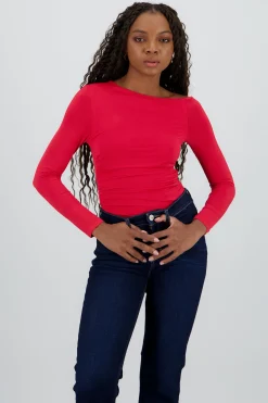 Shasa Long Sleeve Asymmetrical Bodysuit