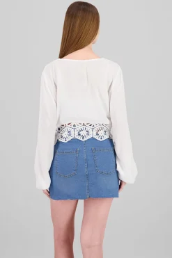 Shasa Long Sleeve Crochet Top