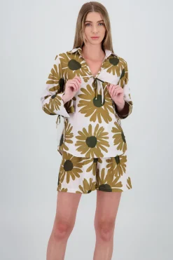 Shasa Long Sleeve Floral Blouse