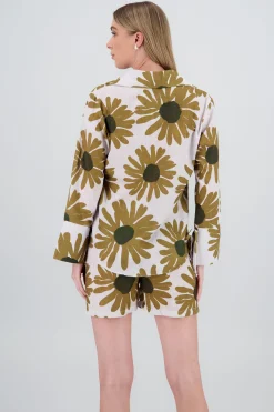 Shasa Long Sleeve Floral Blouse