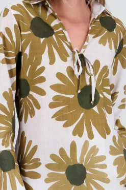 Shasa Long Sleeve Floral Blouse