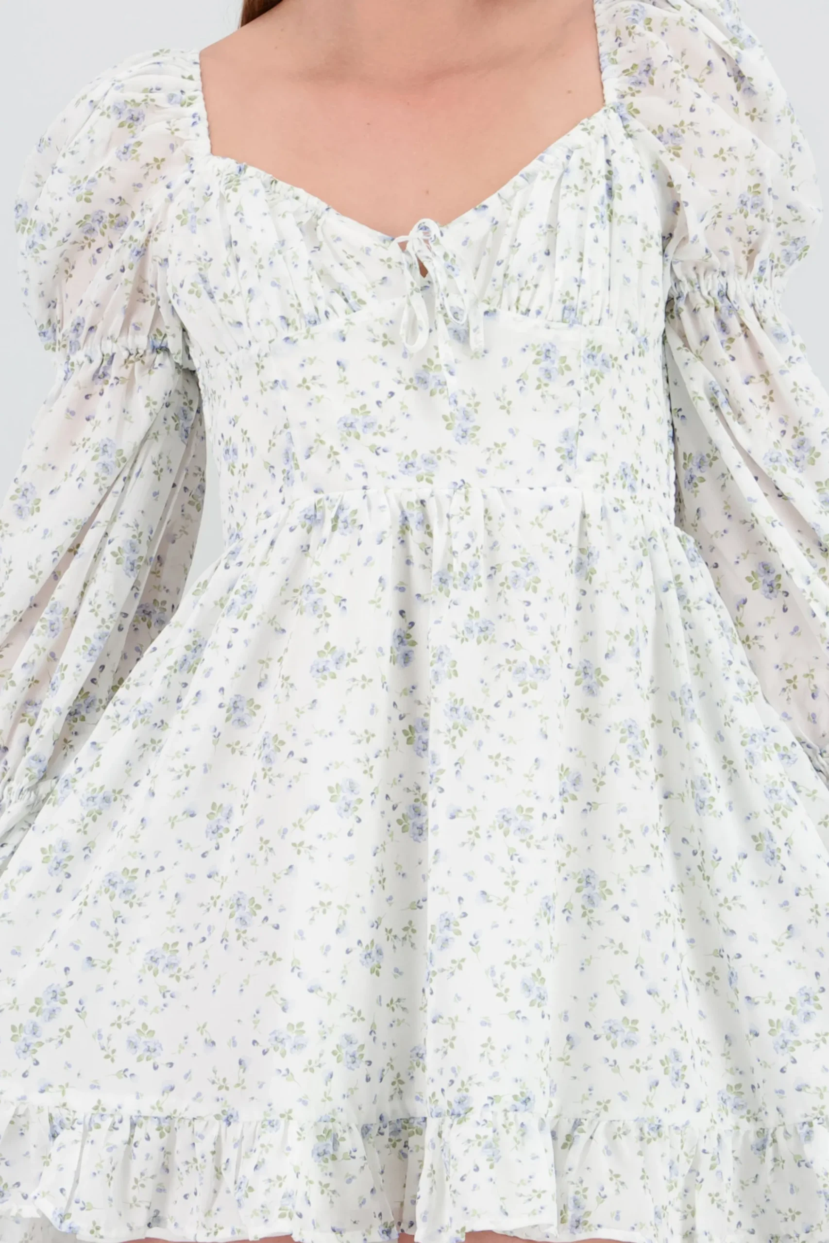 Shasa Long Sleeve Floral Mini Dress
