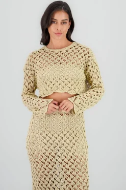 Shasa Long Sleeve Knit Blouse