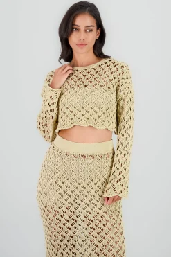 Shasa Long Sleeve Knit Blouse