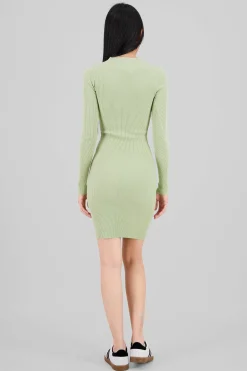 Shasa Long Sleeve knit midi dress