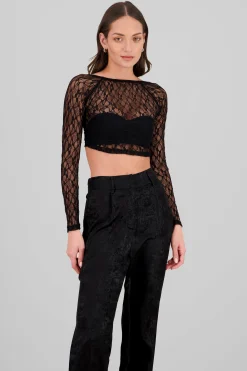 Shasa Long Sleeve Lace Top