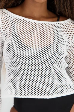 Shasa Long Sleeve Loose Knit Blouse