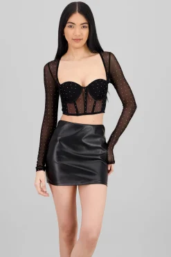 Shasa Long Sleeve Mesh Top