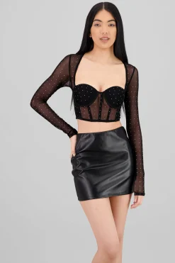 Shasa Long Sleeve Mesh Top