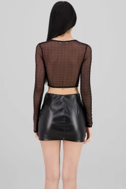 Shasa Long Sleeve Mesh Top