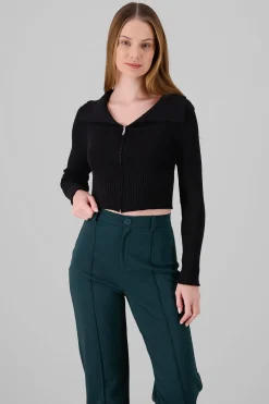Shasa Long Sleeve Off The Shoulder Top With Closure