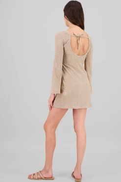 Shasa Long Sleeve Open Back Cover Up