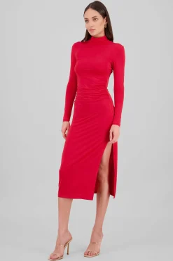 Shasa Long Sleeve Open Back Dress