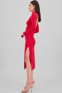 Shasa Long Sleeve Open Back Dress