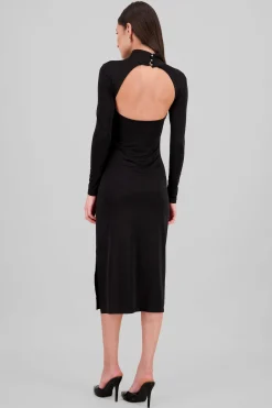 Shasa Long Sleeve Open Back Dress