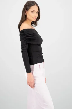 Shasa Long Sleeve Pleated Fold Top
