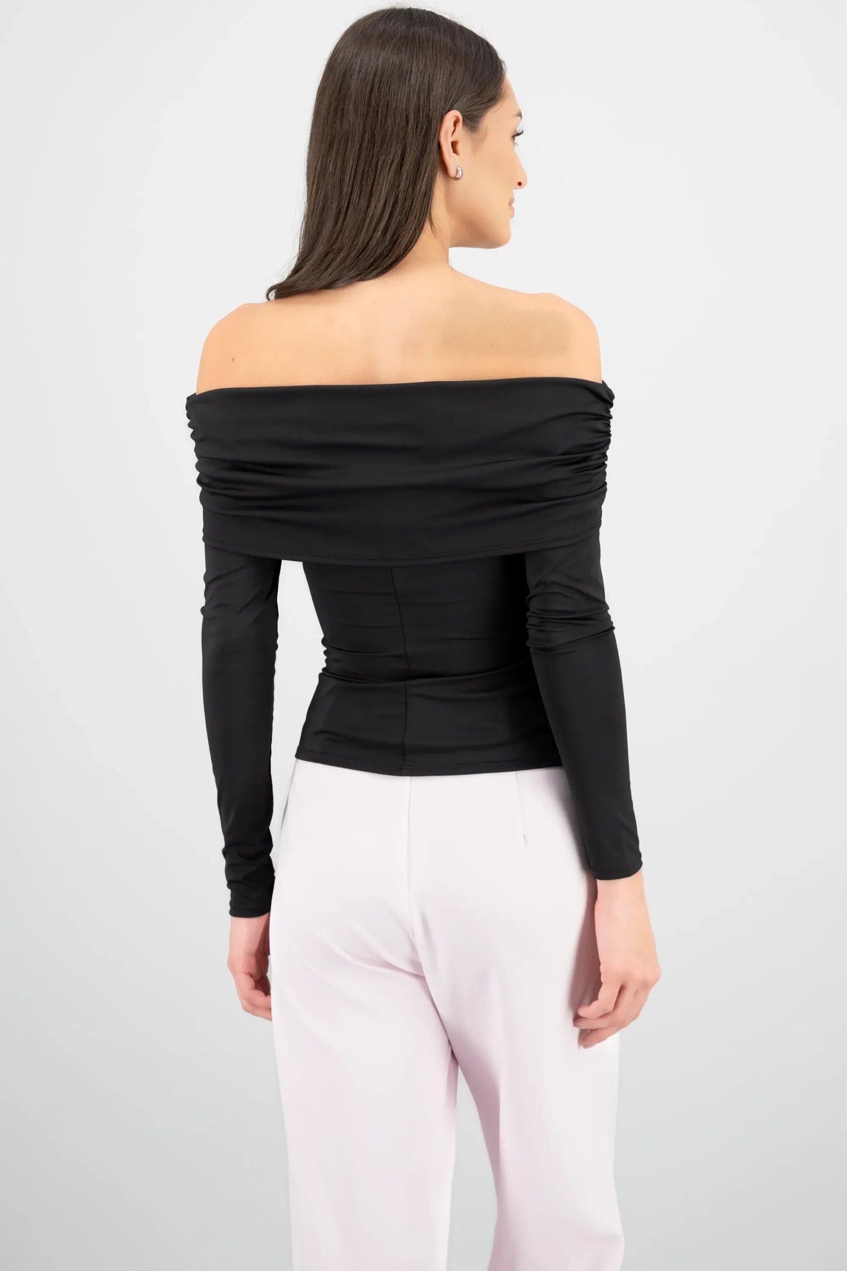 Shasa Long Sleeve Pleated Fold Top