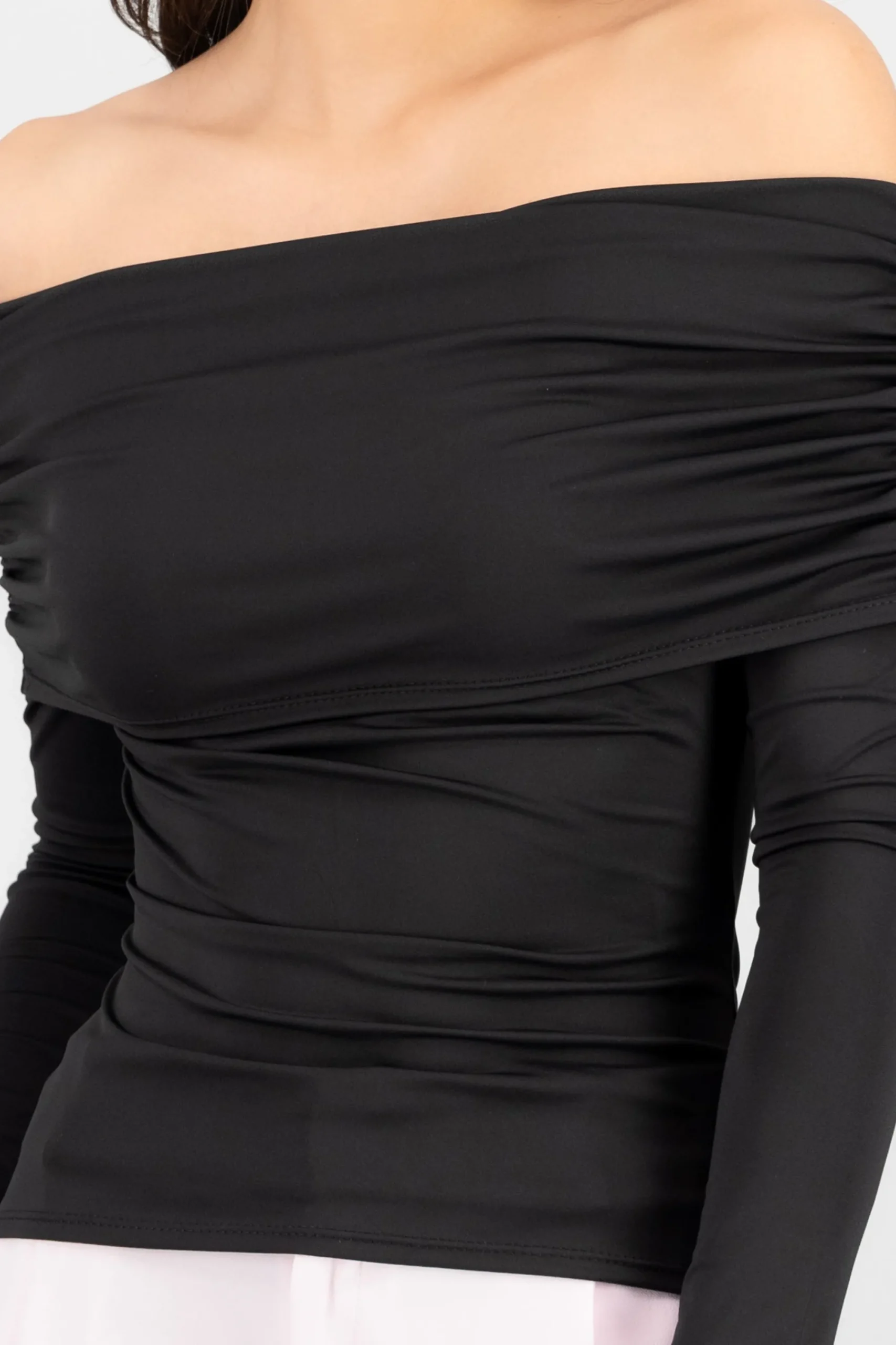 Shasa Long Sleeve Pleated Fold Top