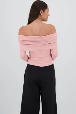 Shasa Long Sleeve Pleated Fold Top
