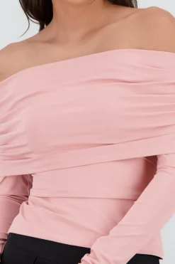Shasa Long Sleeve Pleated Fold Top