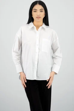 Shasa Long Sleeve Polo Neck Blouse