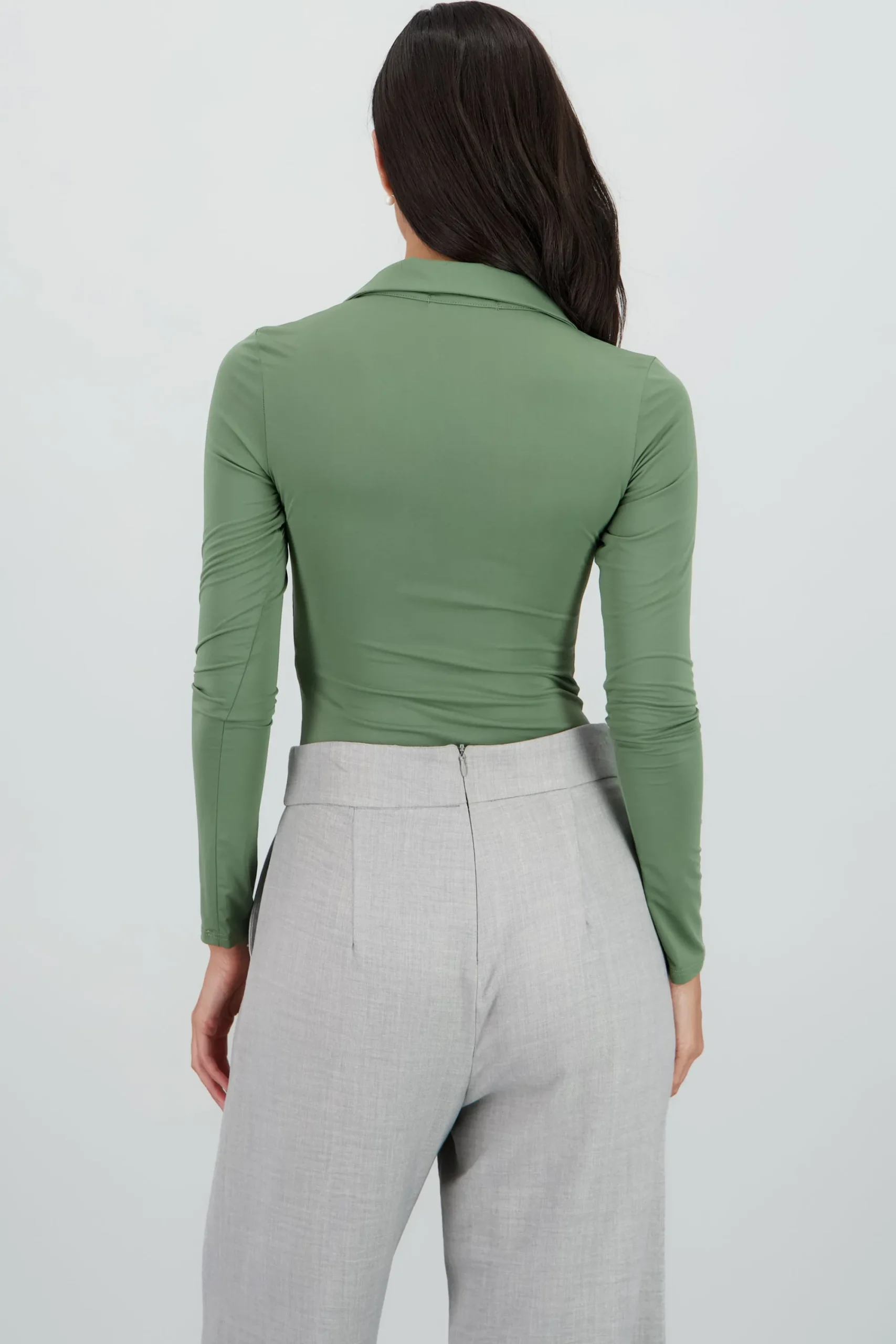 Shasa Long Sleeve Polo Neck Bodysuit