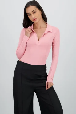 Shasa Long Sleeve Polo Neck Bodysuit
