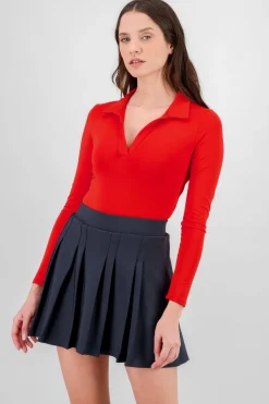 Shasa Long Sleeve Polo Neck Bodysuit