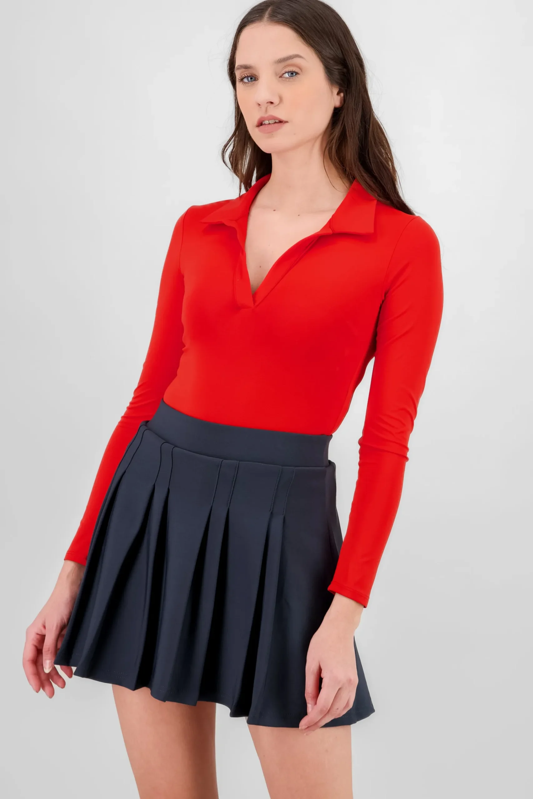 Shasa Long Sleeve Polo Neck Bodysuit