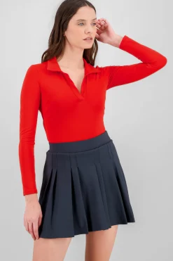 Shasa Long Sleeve Polo Neck Bodysuit