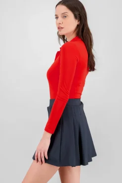 Shasa Long Sleeve Polo Neck Bodysuit