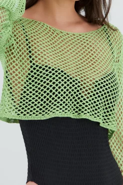 Shasa Long Sleeve Red Knit Top