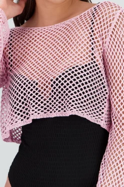 Shasa Long Sleeve Red Knit Top