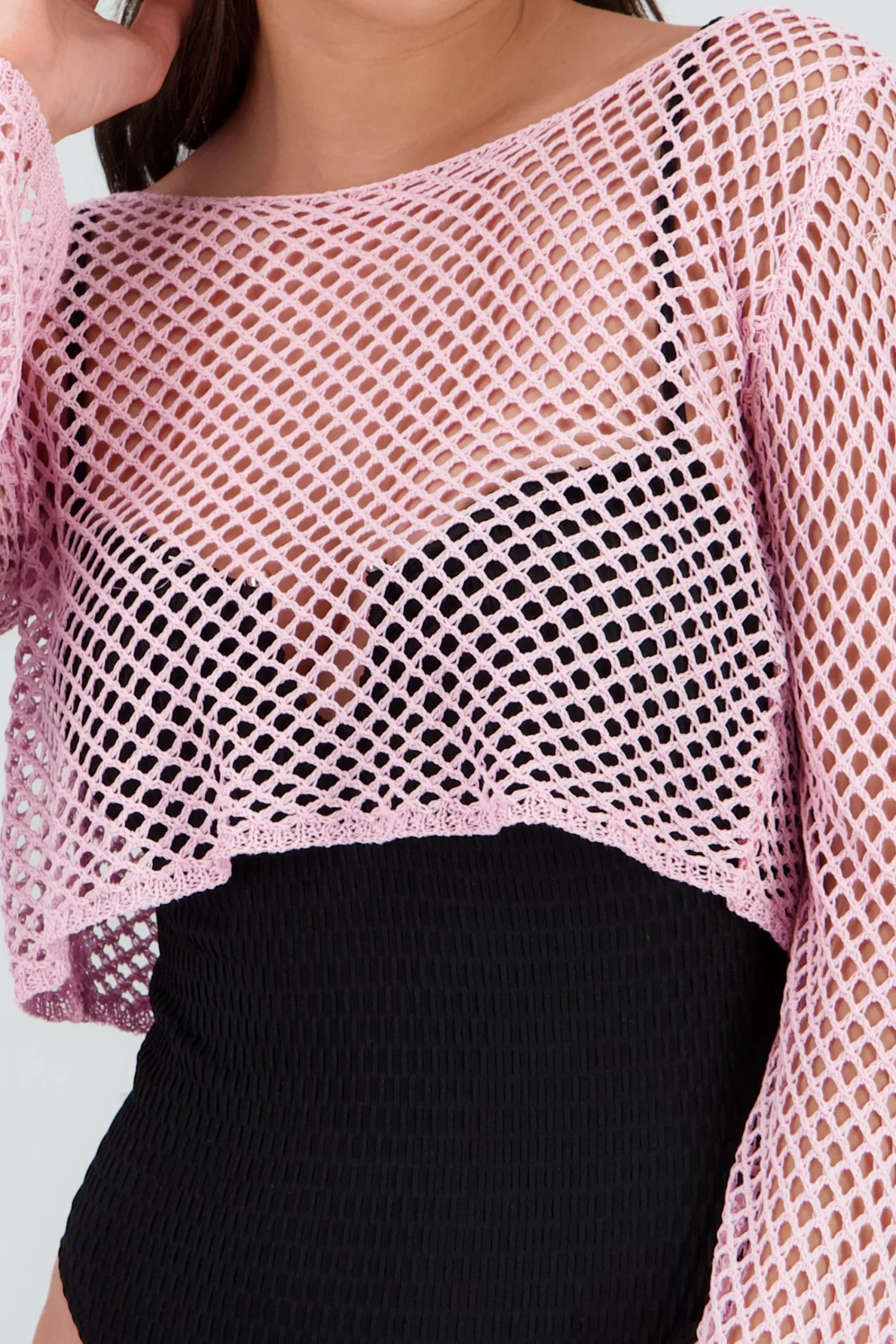 Shasa Long Sleeve Red Knit Top