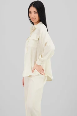 Shasa Long Sleeve Ribbed Blouse
