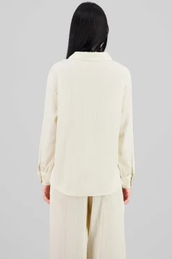 Shasa Long Sleeve Ribbed Blouse