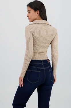 Shasa Long Sleeve Ribbed Sweater