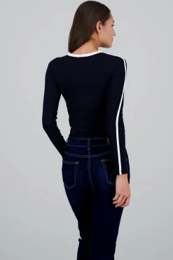 Shasa Long Sleeve Ribbed T Shirt