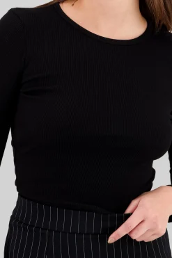 Shasa Long Sleeve Ribbed Top