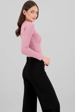 Shasa Long Sleeve Ribbed Top
