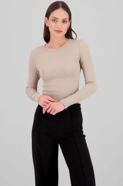 Shasa Long Sleeve Ribbed Top