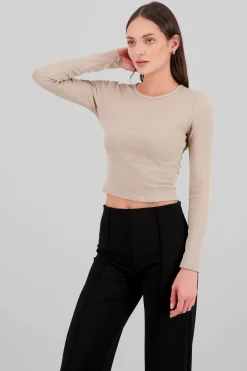 Shasa Long Sleeve Ribbed Top