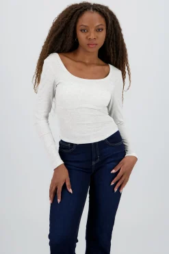 Shasa Long Sleeve Round Neck Blouse