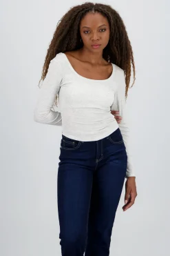 Shasa Long Sleeve Round Neck Blouse